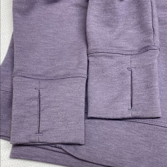 Yogalicious Hoodie Cowl Neck Drawstring Front Pocket Soft Purple Size Medium - Picture 8 of 8